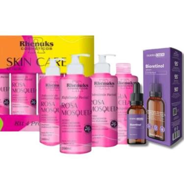 Imagem de Kit Skincare Rosa Mosqueta Ultra Hidratante Rhenuks, Sérum Bioretinol 