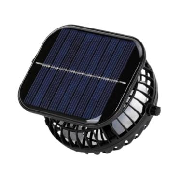 Imagem de IEUDNS Ventilador Movido a Energia Solar para Chapéu Ao Ar Livre, Ventilador Pessoal Multifuncional Compacto E Portátil para Mochila, Viagem, Caminhada, Mont, Quadrado 500mAh 7cm x 6cm