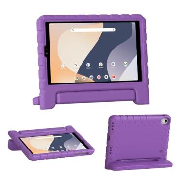 Imagem de Thoreta Capa infantil para tablet Walmart Onn 20.3 cm Gen 4 2024 modelo lançado: 100135923, capa à prova de choque para crianças com suporte ajustável conversível, roxo