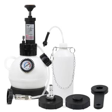 Imagem de SMOTIVEPRO Bomba de fluido de sangria de freio manual 2L com adaptador de 43,5 mm, kit de sangramento de freio profissional de um homem adequado para Chrysler Dodge Jeep Plymouth