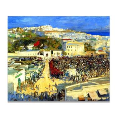 Imagem de Raising The National Flag John Lavery Iconic Realist Portrait & War Scene Canvas Art – Decoração de parede irlandesa atemporal para casa 39,9 x 48 cm Un Framed