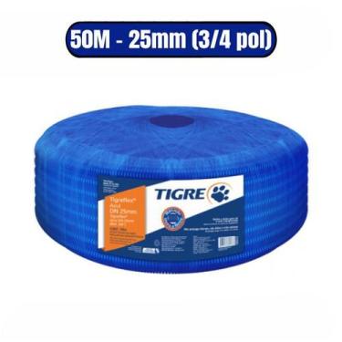 Imagem de Eletroduto corrugado azul telecon ref. 3/4 25mm 50m tigre 