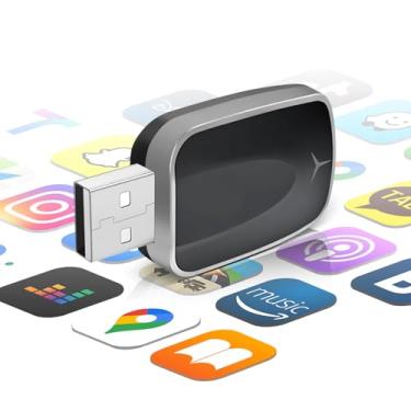 Imagem de LEXXSON Mini adaptador CarPlay sem fio para iPhone, 2 em 1 CarPlay e adaptador sem fio automático Android para carros, com fio para sem fio, conexão estável para Android 11+ e CarPlay iOS 10+