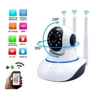 Imagem de Babá Eletrônica Robozinho Wireless 360º Hd, Proteção