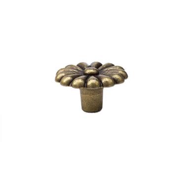Imagem de Puxador Flor Rosa Provençal Bronze Moveis Vintage 8 Peças