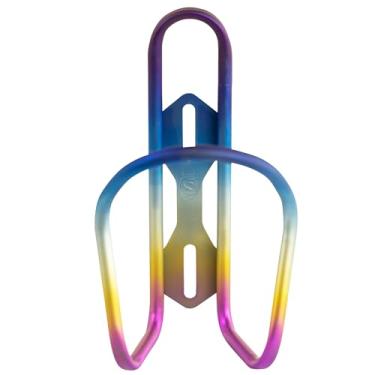 Imagem de SILCA Gaiola de garrafa de água de titânio Sicuro | Gaiolas para bicicleta com ajuste dianteiro/traseiro de 21 mm | Mais leve que aço e mais forte que carbono e liga de 30 g | Dobrado à mão e soldado