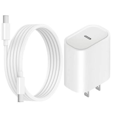 Imagem de Carregador rápido USB C para AirPods 4 gerações, AirPods Pro 2 geração, AirPods Max 2024, iPhone 15 16, iPad, iPad Pro - cabo USB-C de 2 metros, adaptador de alimentação PD de 20 W