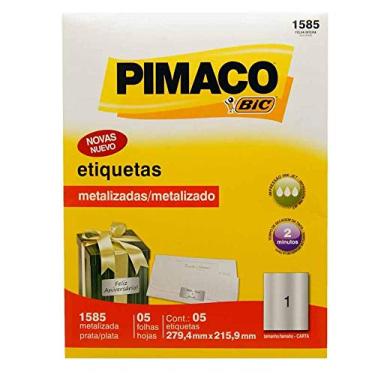 Imagem de Etiqueta Pimaco Metalizada Carta 279,4X215,9mm 5 Un. 1585 18511