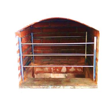 Imagem de Suporte de Churrasqueira Para Espeto E Grelha Churrasco Inox 60cm em Inox