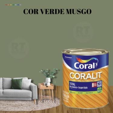 Imagem de Esmalte Sintético Base Água Coral Coralit Brilhante Verde 800ml, Cor V