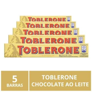 Imagem de Chocolate Ao Leite, Toblerone, 5 Barras De 100G