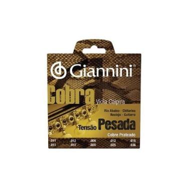 Imagem de Encordoamento viola aço prateado tensão pesada série cobra - Giannini