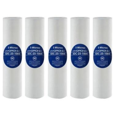 Imagem de 5 Refil Cartucho Polipropileno 10x2.1/2 Hydronix 5 Micras - BR Fish Aq