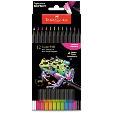 Imagem de Lápis de Cor Redondo, Faber Castell, Supersoft, 12 Cores Metálicas