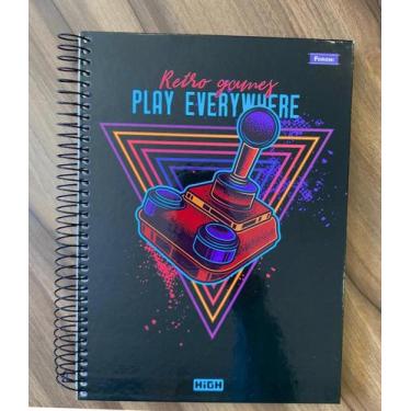 Imagem de Caderno Universitário Masculino HIGH 10 matérias 160 fls - foroni, Pla