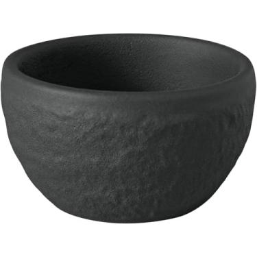 Imagem de Villeroy & Boch - Fabricante de copos de ovo de rocha preto, seguro para lava-louças, aparência de ardósia fosca, design moderno, adequado como copo de shot/vidro Schnapps, porcelana premium