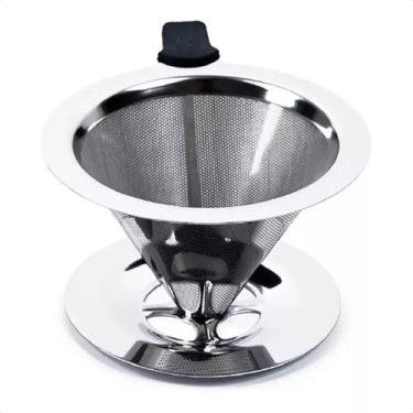 Imagem de Coador de Café Aço Inox Reutilizável Tamanho 102 - UnyHome