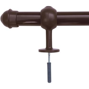 Imagem de Kit Varão de Madeira Para Cortinas de Quarto, Sala e Cozinha.(TABACO,2,00 Mts)