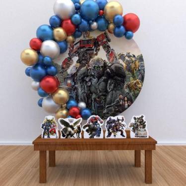 Imagem de Kit Festa Painel Redondo Transformers O Despertar das Feras - IMPAKTO 