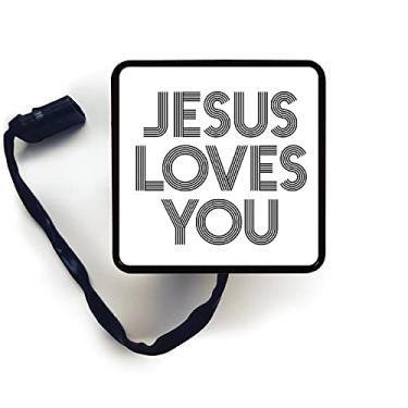 Imagem de Black11 Designs Engate Cover Art – Bíblia – Luz de freio LED com receptor de reboque com design personalizado (Jesus Loves You)