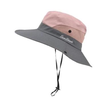 Imagem de Chapéu De Sol Feminino Impermeável Com Aba Larga, Cor Pura, Para Viage