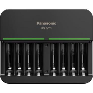 Imagem de Panasonic BQ-CC63AKBBA Advanced Eneloop Pro 8 Posições Bateria Recarregável Individual 6 Horas Carregador Rápido com 8 Luzes Indicadoras de Carga LED