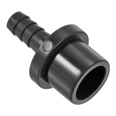 Imagem de Unifizz 1 peça 20 mm x 8 mm (3/10.2 cm x 5/40.6 cm) adaptador de mangueira farpada de PVC conector de torneira reta preto para projetos de jardim e bricolage