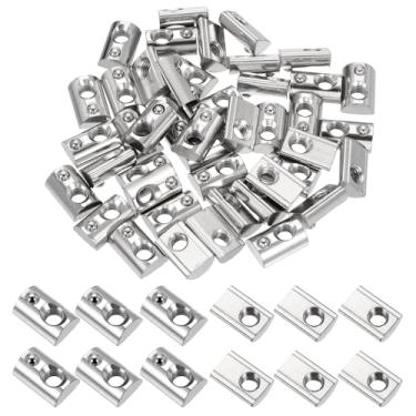 Imagem de PATIKIL M8 porcas de mola em rolo meio redondo, 50 peças, série 4545, porcas de mola de aço carbono para perfil de extrusão de alumínio de 10 mm, impressora 3D, ferramentas DIY, montagem de móveis