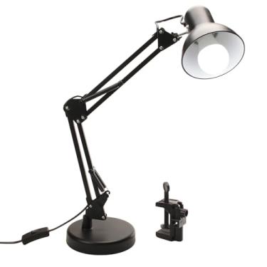 Imagem de Luminária Mesa Articulada Regulável Garra Cúpula Bivolt Led Abajur