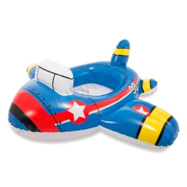 Imagem de Boia Bote Infantil Inflável Com Fralda Temático Policia Bombeiro Avião Para Piscina