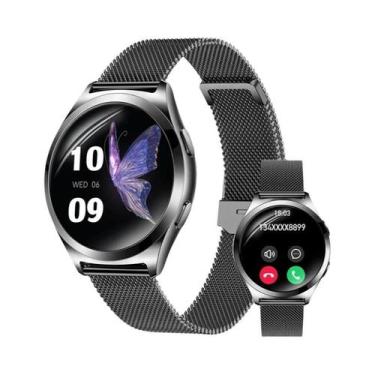 Imagem de Relógio Inteligente Feminino Com Chamada Bluetooth Monitor De Frequênc