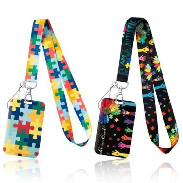 Imagem de Conjunto de porta-cartões, cordão com porta-crachá de identificação, c