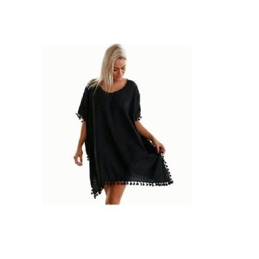 Imagem de Vestido de biquíni Beach Outlet feminino semitransparente preto - Ligh