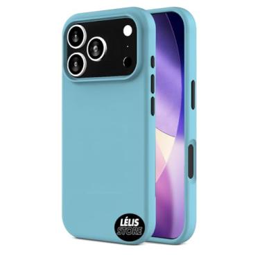 Imagem de Capa Capinha Case Compatível com iPhone 17 PRO MAX Silicone Proteção com Bordas Câmera Forro Veludo Premium (AZUL BEBE)