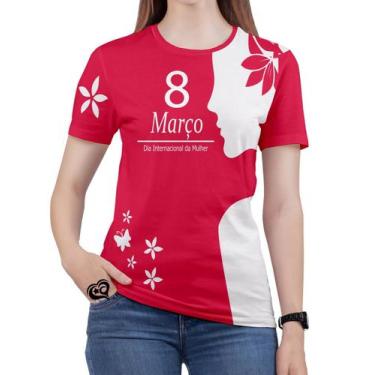 Imagem de Camiseta Dia da Mulher Maravilha Feminina 8 de Março blusa - Alemark, 