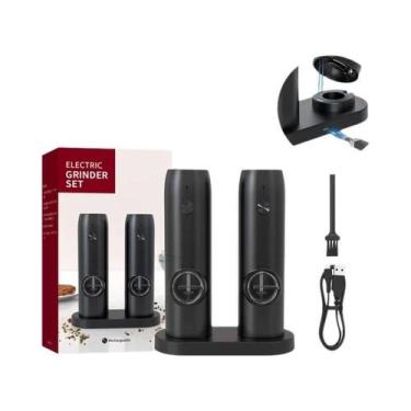 Imagem de Moedor De Pimenta Elétrico Recarregável Por USB Com Ajuste De Granulom