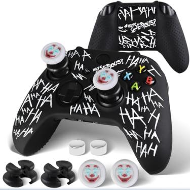 Imagem de PlayRealm Silicone Skin Cover Sticker x 1 & Extender Grips x 2 for Xbox Series/One Controller The Joker