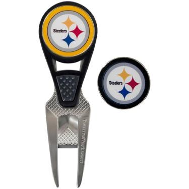 Imagem de Team Effort Pittsburgh Steelers CVX Ferramenta de reparo de marcas esféricas e 2 marcadores de bola