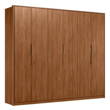Imagem de Guarda Roupa Casal 6 Portas E 6 Gavetas Atrice Nogueira Touch Demobile Nogueira Touch