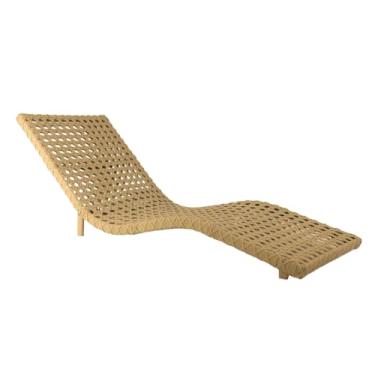 Imagem de Espreguiçadeira de Alumínio para Piscina e Área Externa, Turquesa, Design Vazado, Reclinável, Mobiliário de Jardim (Camurça)