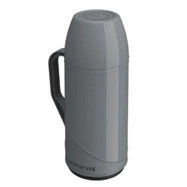 Imagem de Garrafa Térmica 1Litro Chá Café Quente Água Gelada Roma Rosca (Cinza)