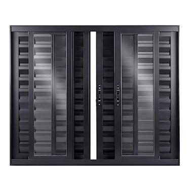 Imagem de Janela de Alumínio Veneziana de Correr 100x150x10cm 6 Folhas Vidro Liso Topsul Esquadrisul