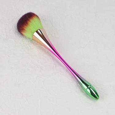 Imagem de 1 pincel de maquiagem grande, pincel de blush, pincel de pó para pó solto colorido para unhas (colorido)