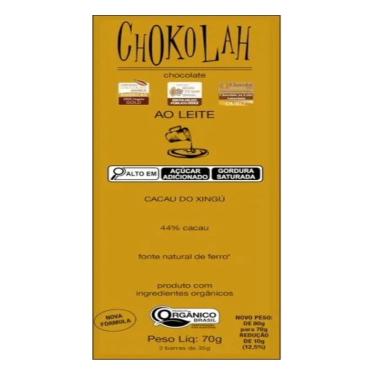 Imagem de Chocolate ao Leite 44% Cacau com Açúcar Demerara Orgânico CHoKolaH 70g