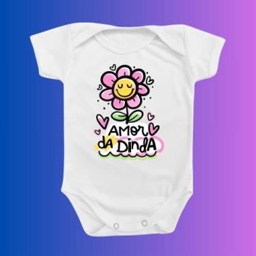 Imagem de Body de Bebê Madrinha Florzinha da Madrinha Batizado Menina Rosa Prese
