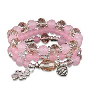 Imagem de Zhang shine Pulseiras Bohemia para mulheres, vintage, feitas à mão, multicamadas, empilháveis, berloque, elástico, verão, praia, férias, joias, One Size, Zinco, Sem Pedra Preciosa