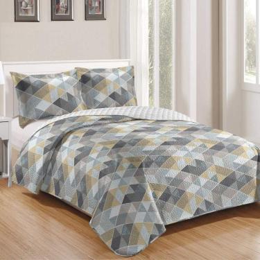 Imagem de Kit Cobre Leito Casal + 2 Porta-travesseiros Patchwork Gales - 4