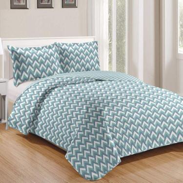 Imagem de Kit Cobre Leito Queen + 2 Porta-travesseiros Patchwork Gales - 7