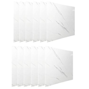 Imagem de Placa Adesiva 3D Marmore Kit 10 uni Autocolante Papel de Parede Ambiente Cozinha Banheiro Casa Reforma Obra Reparo