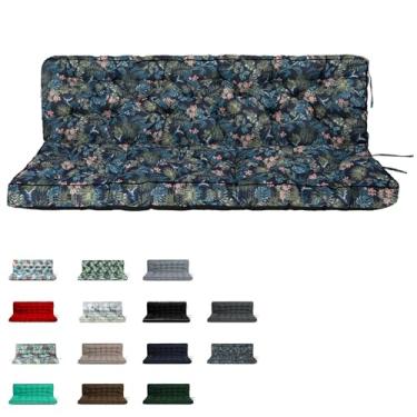 Imagem de Almofadas de substituição com encosto, 2 ou 3 lugares à prova d'água, antiderrapante, almofada de banco para ambientes internos/externos para móveis de jardim (beija-flor, 102 x 160 cm)